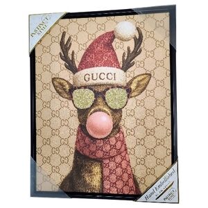 GUCCI REINDEER BY ART REMEDY Framed CANVAS Picture 11X14